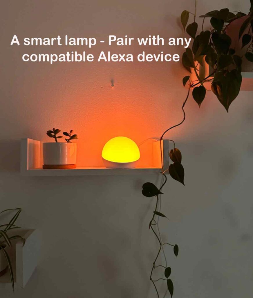 A smart lamp - Pair with any compatible Alexa device