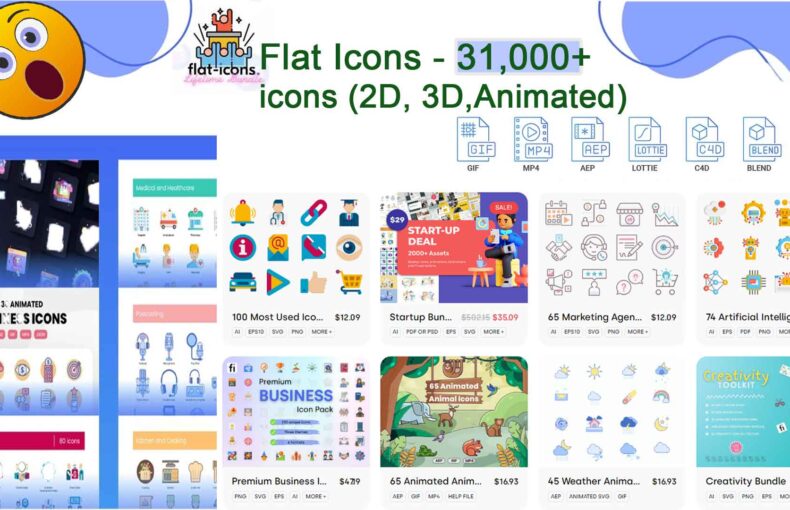 Best Flat Icons Pack for digital design