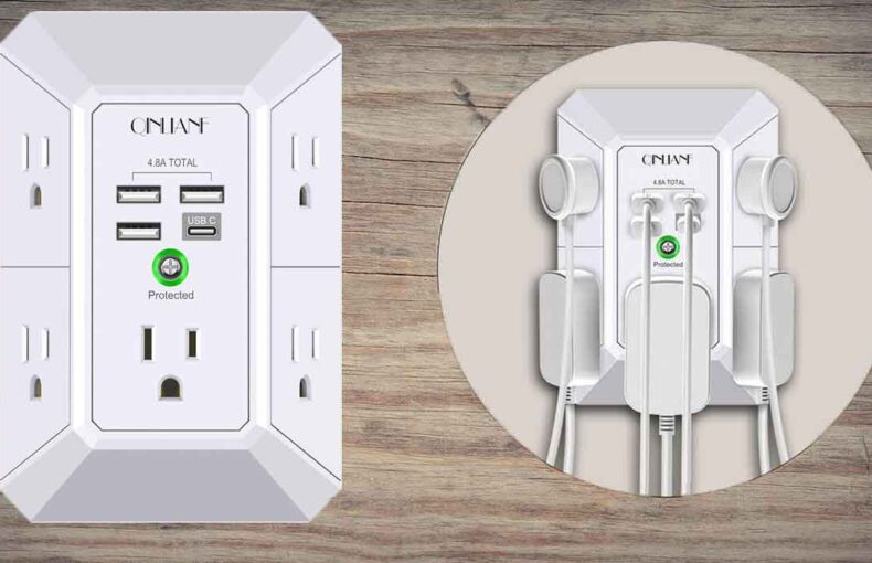 Wall charger with surge protector